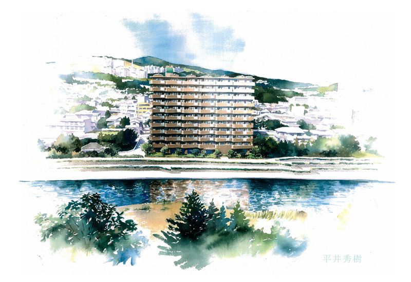 2015-1020-水彩　立面パース